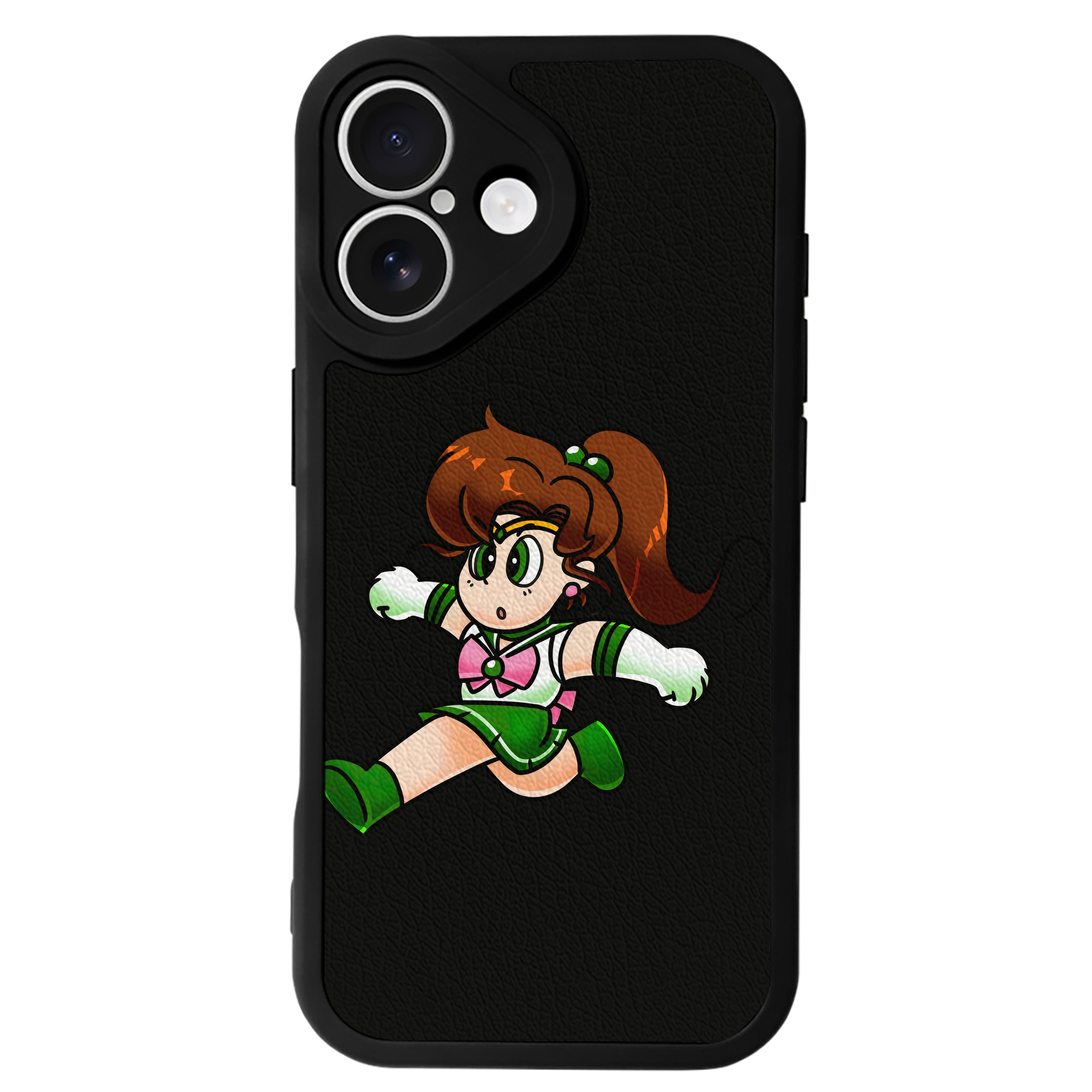 （画像用） 美少女戦士セーラームーン 木野 まこと きの まこと Sailor Moon Kino Makoto （セーラージュピター；Sailor Jupiter） 【iPhone 16シリーズ対応】シリコンスマホケース（レザー調） 材質：シリコン